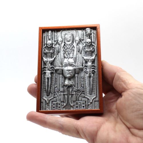 HR Giger Alien Li II FRIDGE MAGNET Bronze Frame